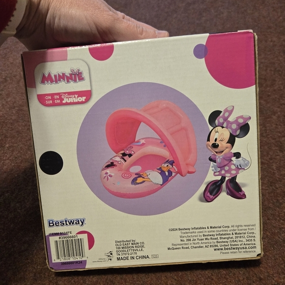 New! Minnie Shaded Baby Boat Ages 1-2 Pink And Purple - Picture 3 of 4